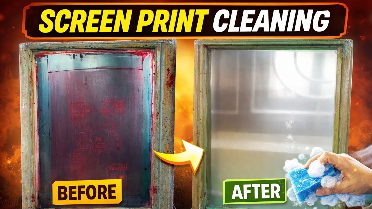 How to clean Screen Printing Board - Washing Screen Print Board