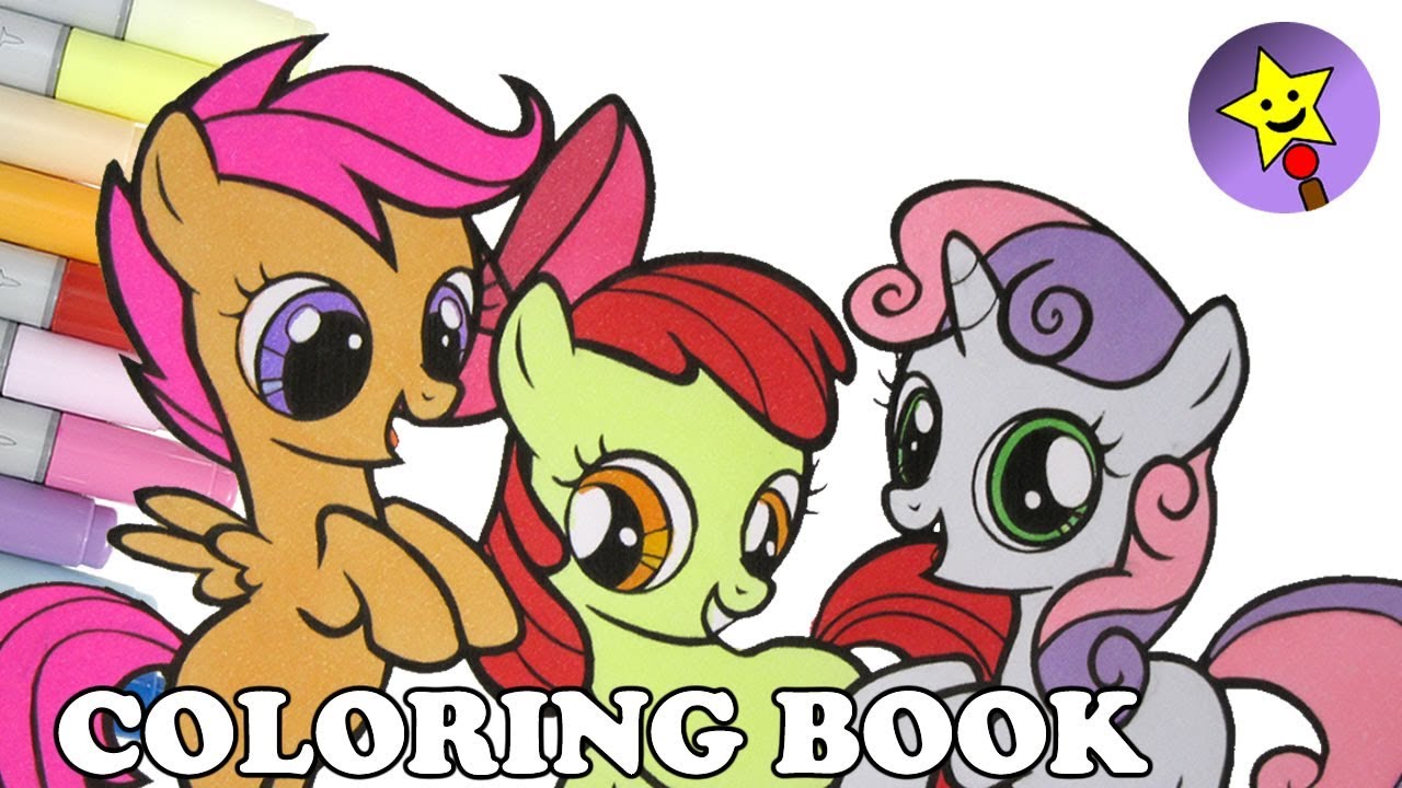Cutie Mark Crusaders Coloring Book My Little Pony Scootaloo Sweetie Belle Apple Bloom Coloring Page