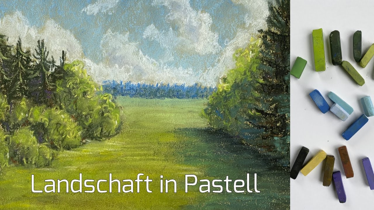 Landschaft mit Pastellkreide malen - Schritt für Schritt (Anfänger)