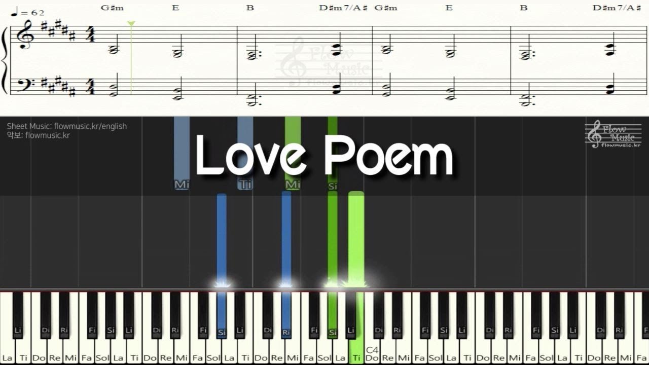 아이유(IU) - Love Poem 피아노악보(Piano Sheet Music) / Piano Cover 피아노 커버 / Chord(코드)