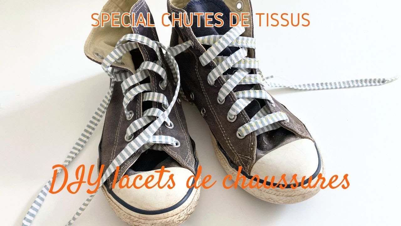 DIY fabriquer des lacets en tissu