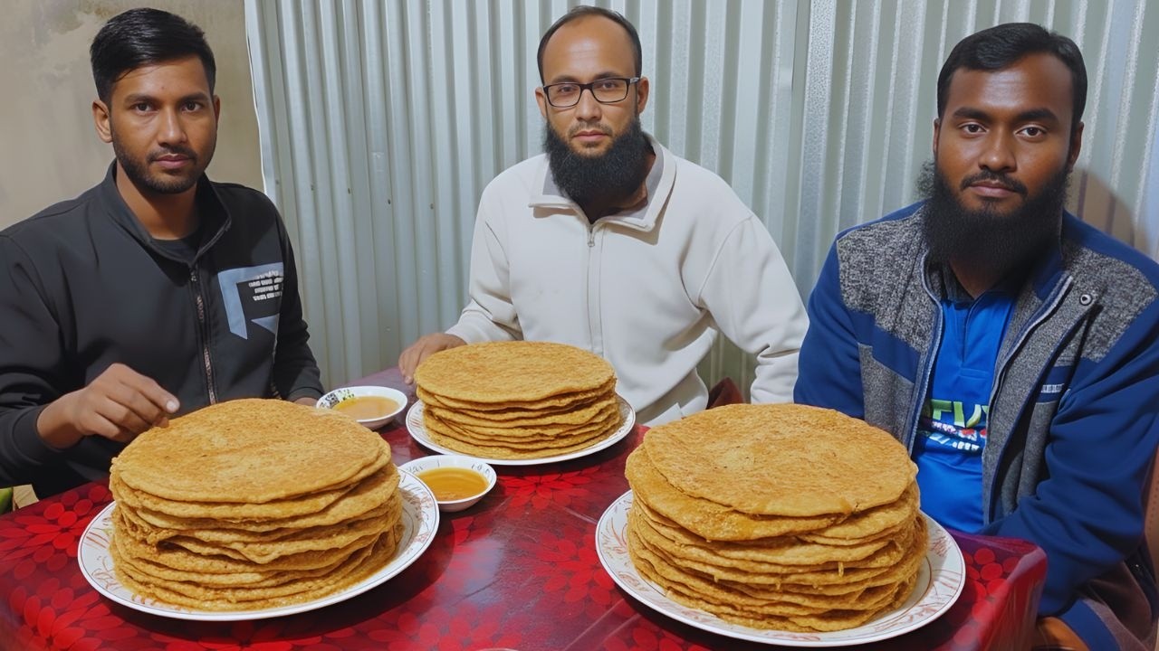 Mughlai Paratha Challenge | 3 Friends Eating Contest Winner 🏆#foodchallenge #eatingchallenge
