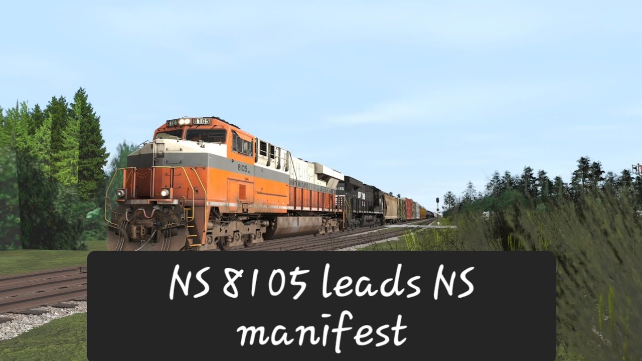 NS 8105 leads speedy manifest through greenwhich (Trainz 2022) 