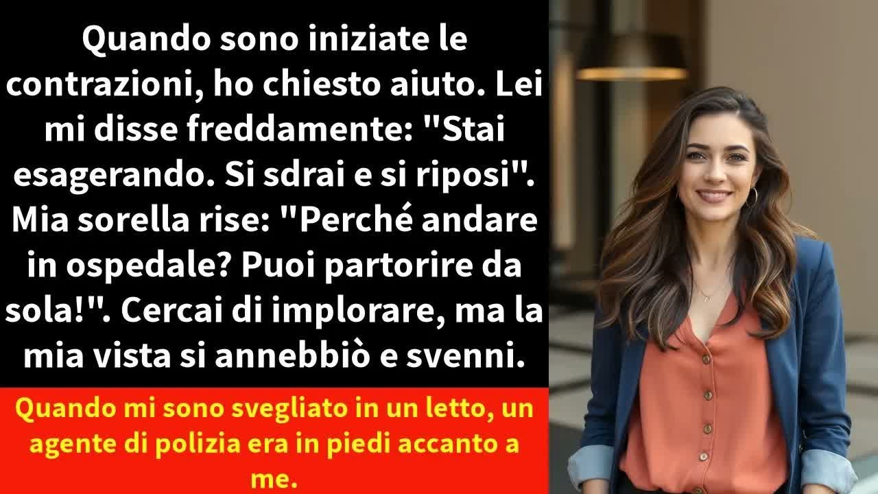 Quando sono iniziate le contrazioni, ho chiesto aiuto  Lei mi disse freddamente： ＂Stai esagerand