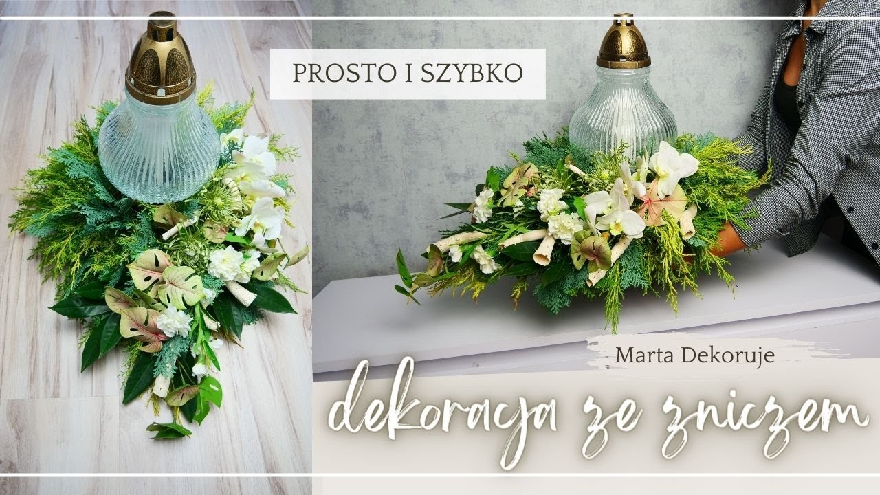 DEKORACJA NAGROBNA ZE ZNICZEM SZYBKO I PROSTO // DZIEŃ WSZYSTKICH ŚWIĘTYCH