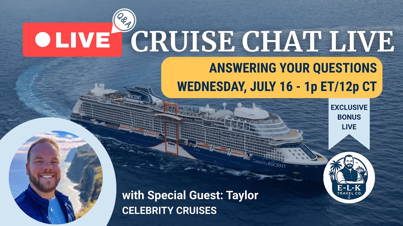 LIVE: Q&A with Celebrity Cruises | Wed Jul 16, 1pm ET/12pm CT