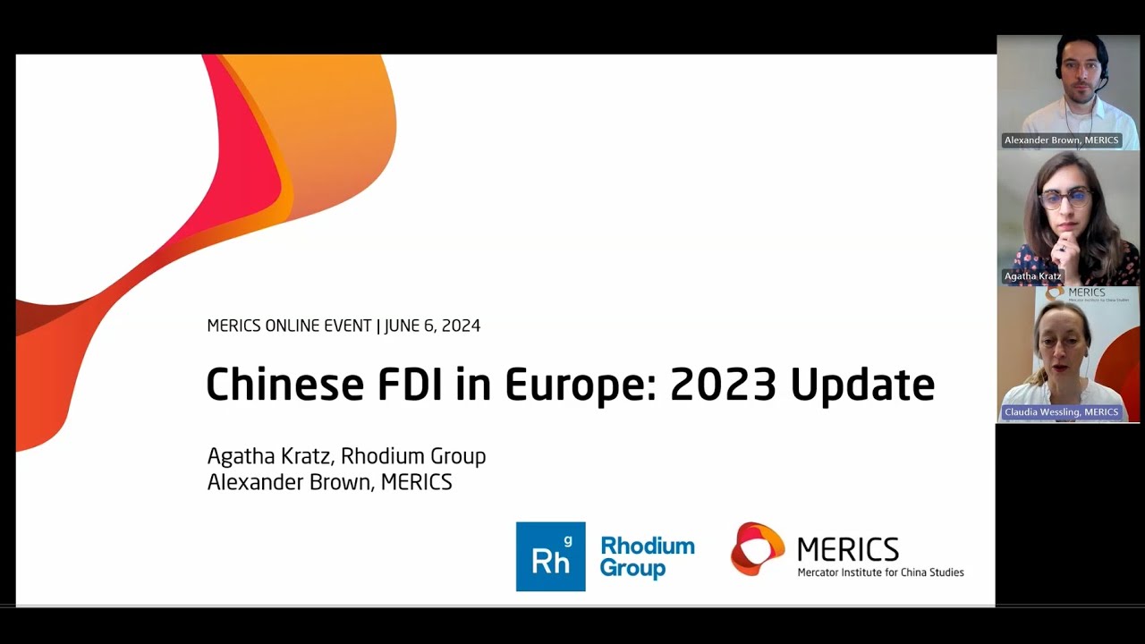 Online MERICS Event: Chinese investments in Europe hit decade low