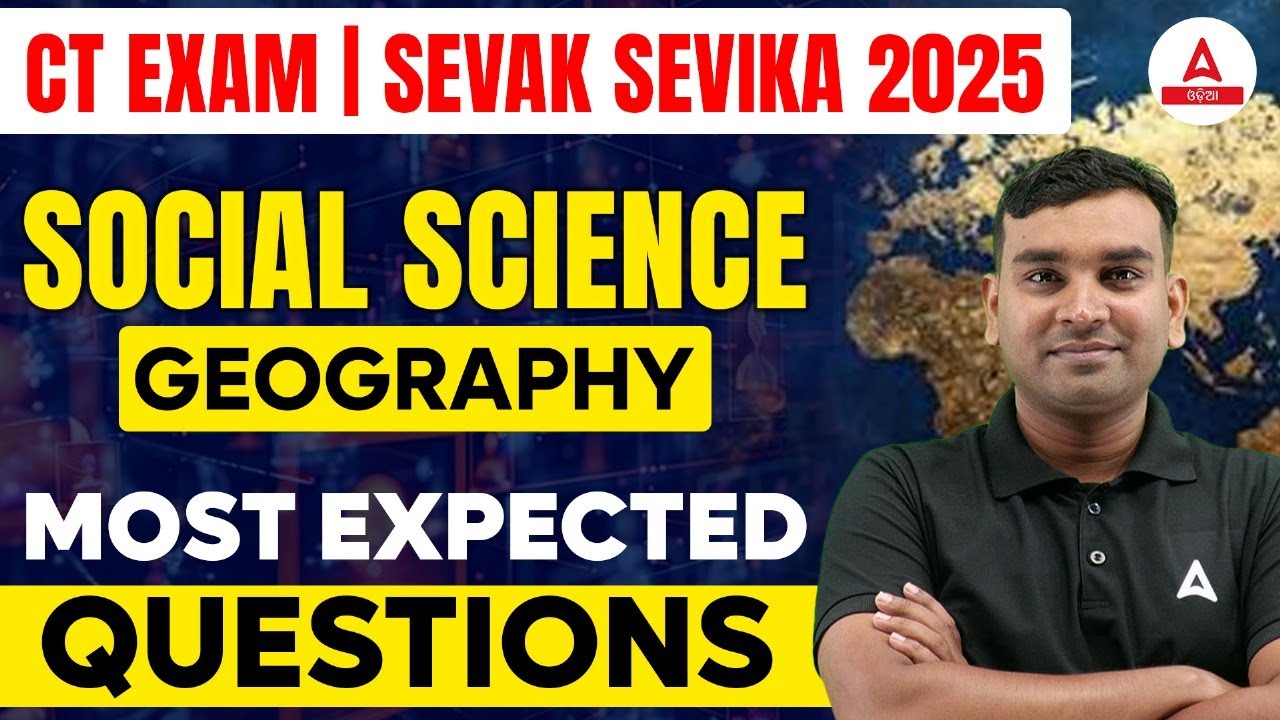 CT Entrance/SSD Sevak Sevika Classes | Social Science/Geography Most Expected Question by Amiya Sir