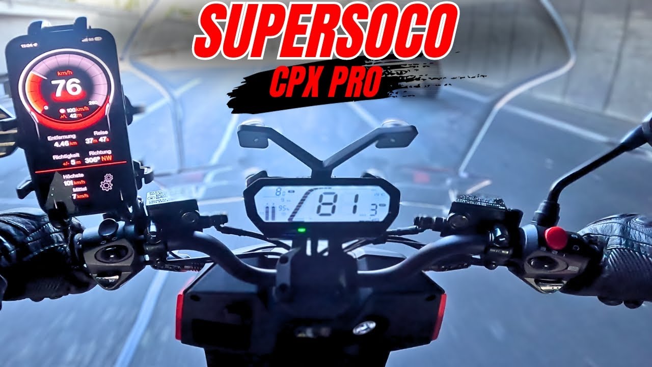 ⚡ SUPERSOCO CPX PRO - 125ER - 7000W - 105KM/H 🔥 TESTFAHRT! 🔥 #supersoco #cpx #speed #test