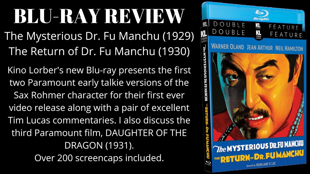 Fu Manchu Double Feature Kino Lorber Blu-ray Review