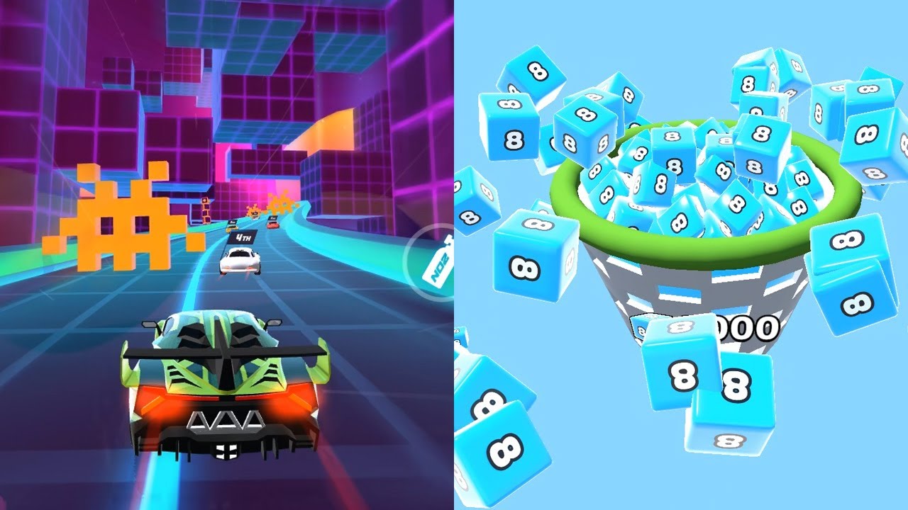 Race Master 3D VS Jelly Run 2048 Gameplay Ep 1 - Which is Better???