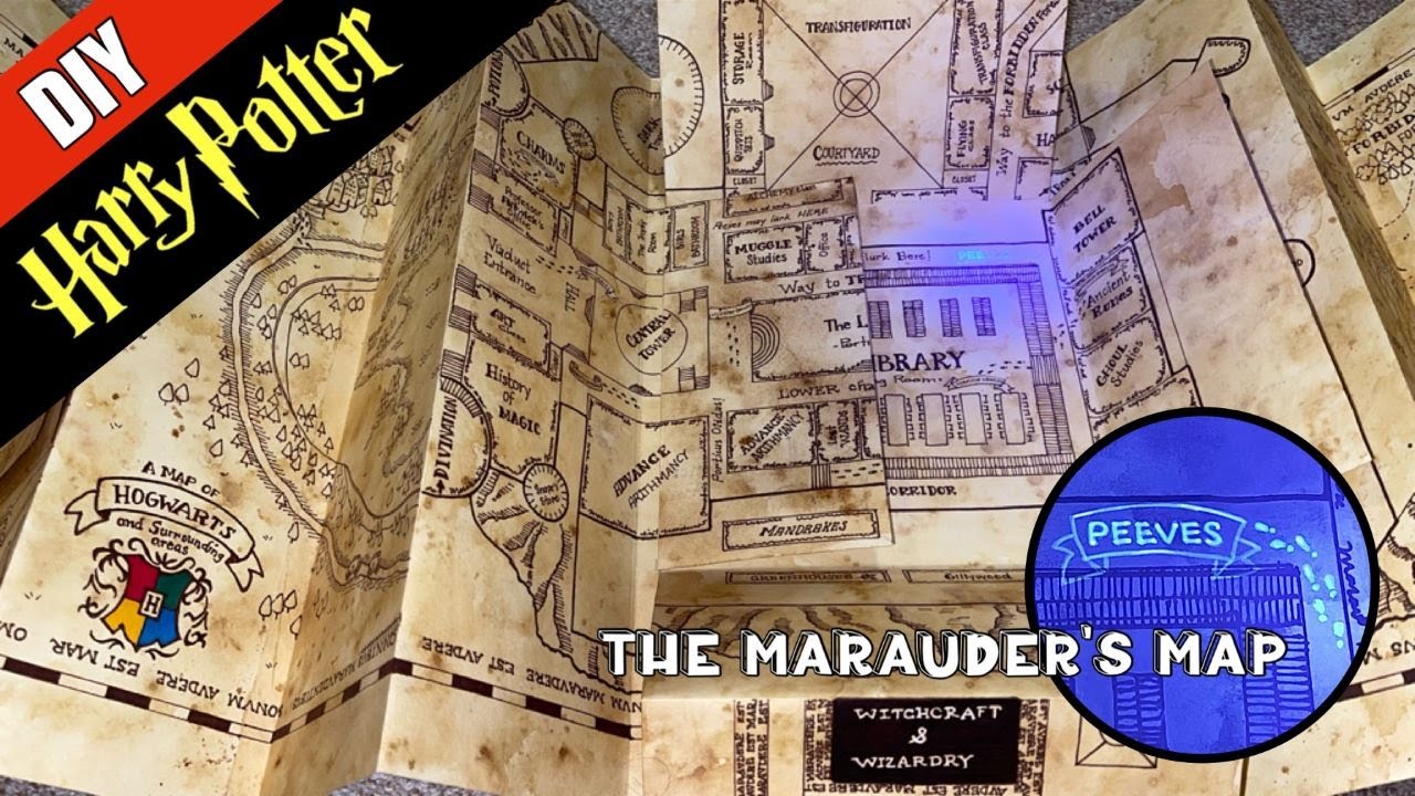 ⚡️Harry Potter DIY: How to make your own Marauder's Map