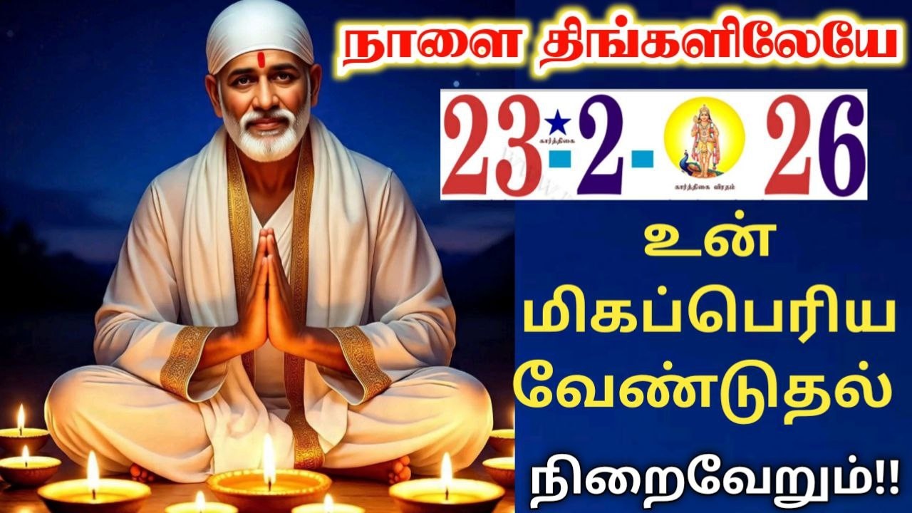23-2-26/நாளை திங்களிலேயே அற்புதம்🌺🌺sai baba  Tamil/sai 🙏motivationalspeech#motivationtamil🌸