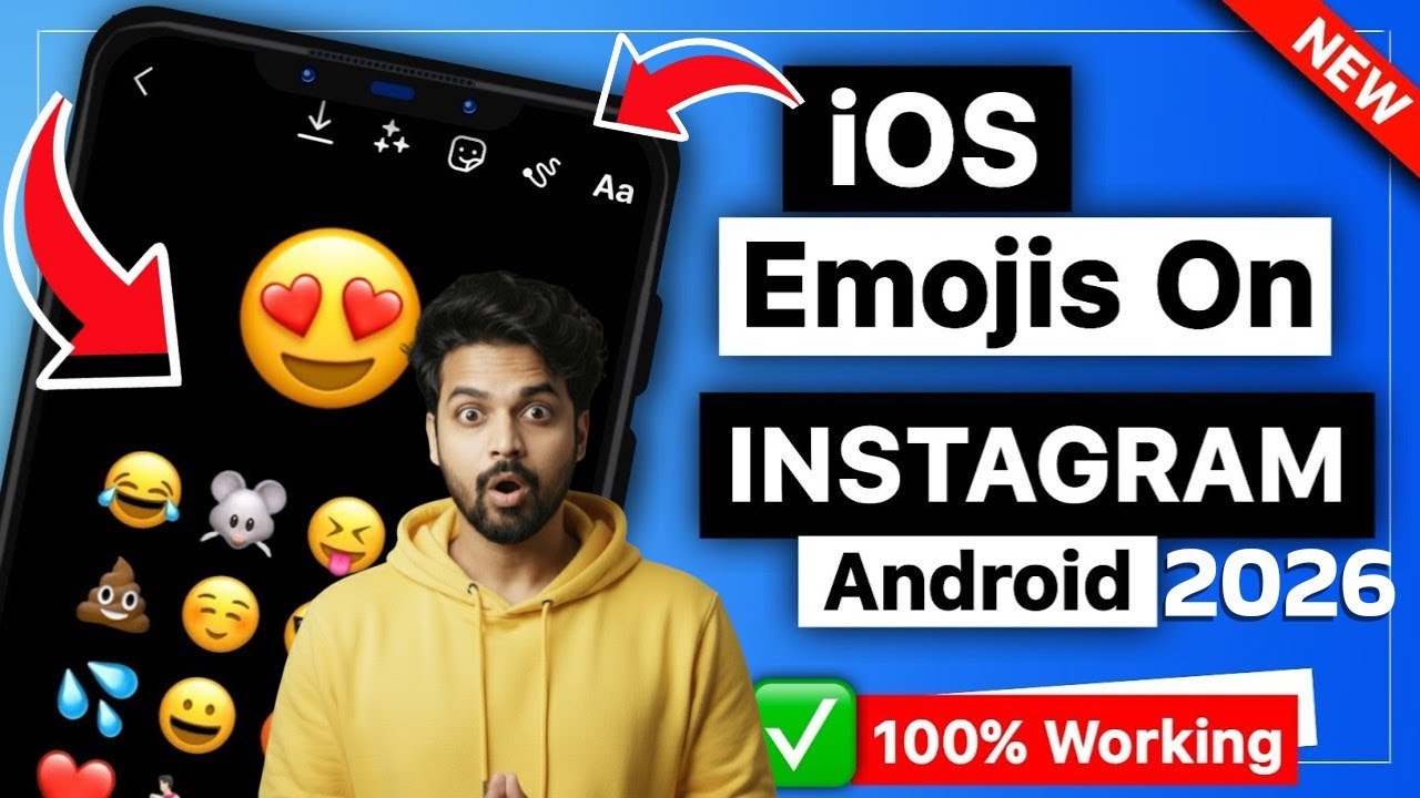 Android में iOS Emojis कैसे लाएं? 😍| INSTAGRAM STORY  | 100% Working Trick 2026 😲