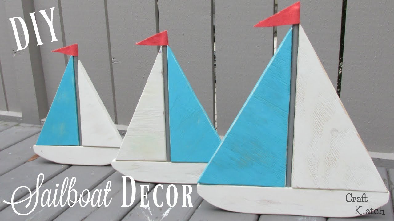 Sailboat Room Decor DIY | Coastal Decor | Craft Klatch