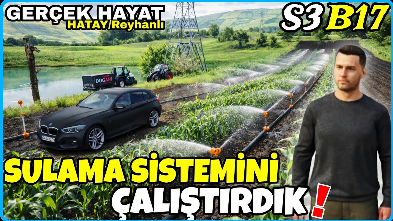 SULAMA SİSTEMİNİ İLK KEZ KURUP ÇALIŞTIRDIK🔸️YEDİEMİN'DEN ARABA ALDIM🔸️FS25 GERÇEK HAYAT HATAY