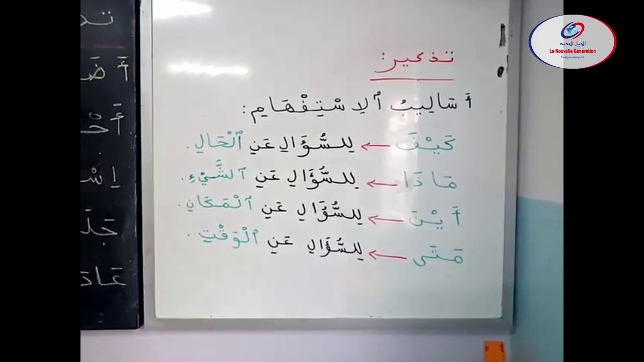 تمارين كتابية كيف   ماذا متى  أين المستوى الثاني