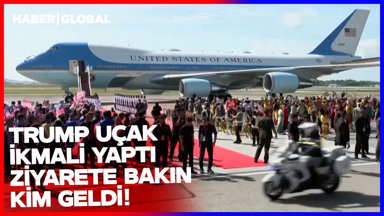 Trump Asya Turuna &Ccedil;ıktı! Katar'da İkmal Yaptığında U&ccedil;ağına Bakın Kim Geldi!