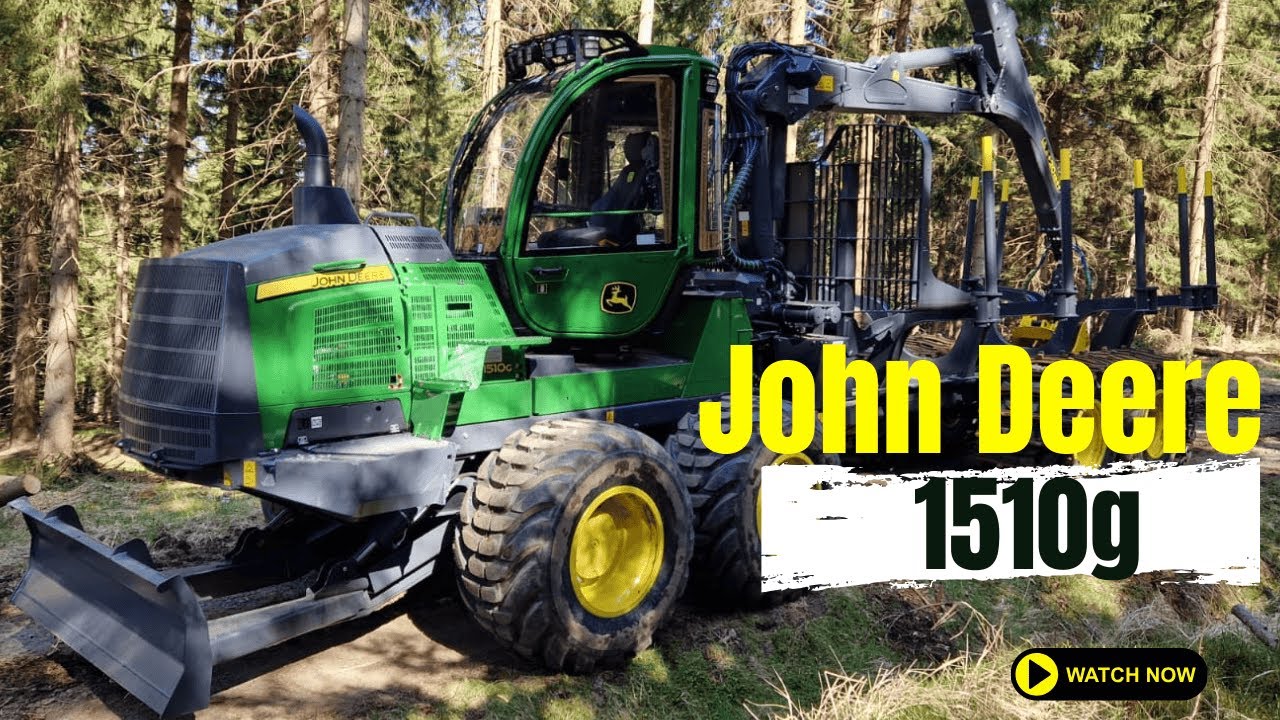 John Deere 1510G Forwarder in Action: Efficient Timber Extraction 4k Hd🌲🚜