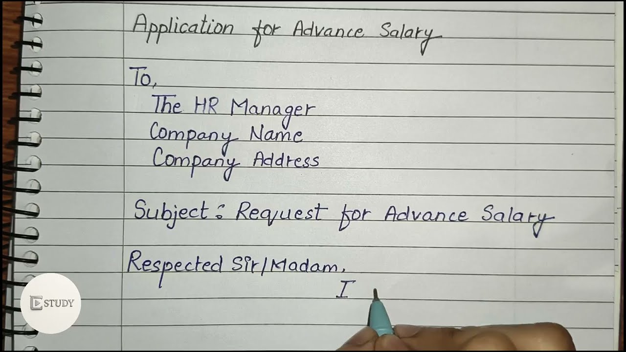 Application for advance salary || Write an application for advance salary @e-study865