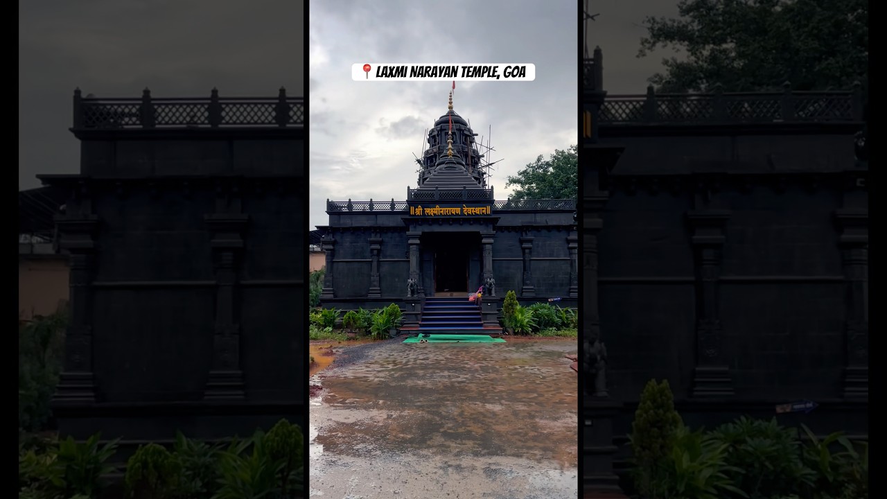 Beautiful Laxmi Narayan Temple in Goa✨🦚 #goa #laxminarayan #temple #hindutemple #shorts #ytshorts