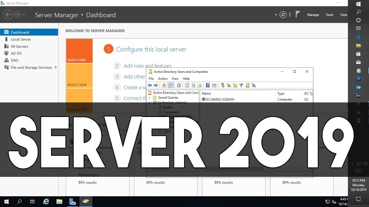 Пошаговая установка контроллера домена в Windows Server 2019