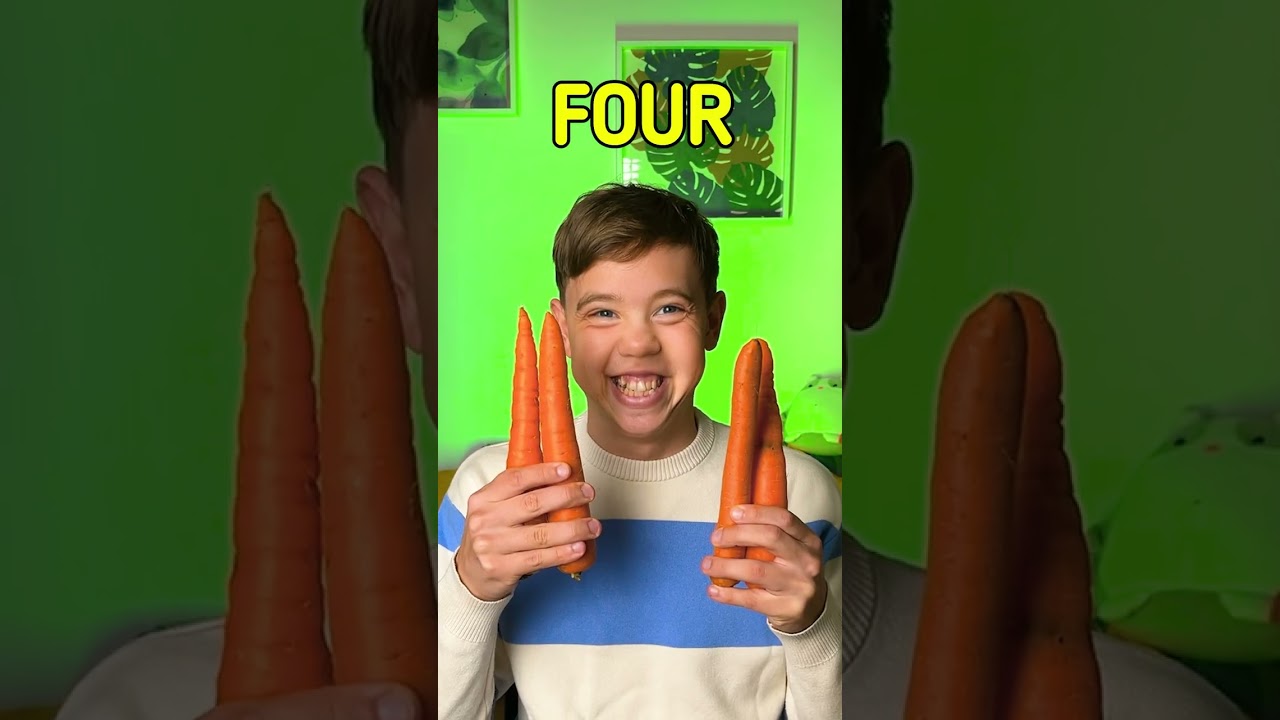 🥕Counting carrots for kids | Learn numbers #shorts #learning