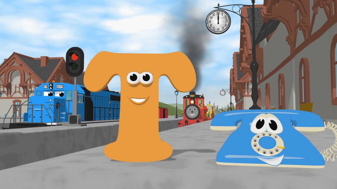 Learn about the Letter T - The Alphabet Adventure With Alice And Shawn The Train
