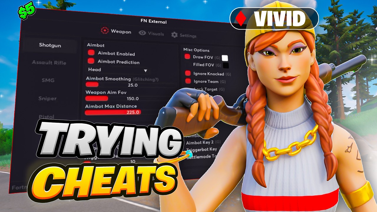 Пробую читы в Fortnite в рейтинговых лобби UNREAL.. 🎯