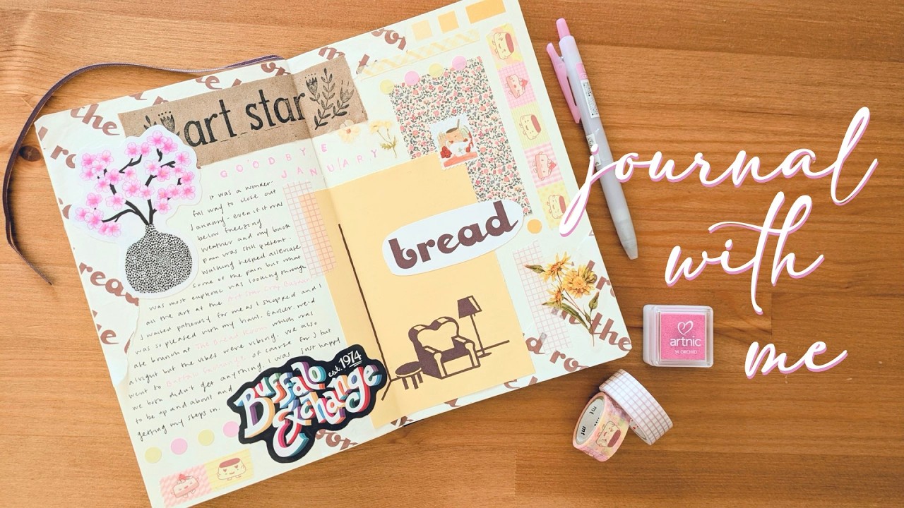 journal with me + mini art haul | goodbye january ❄️