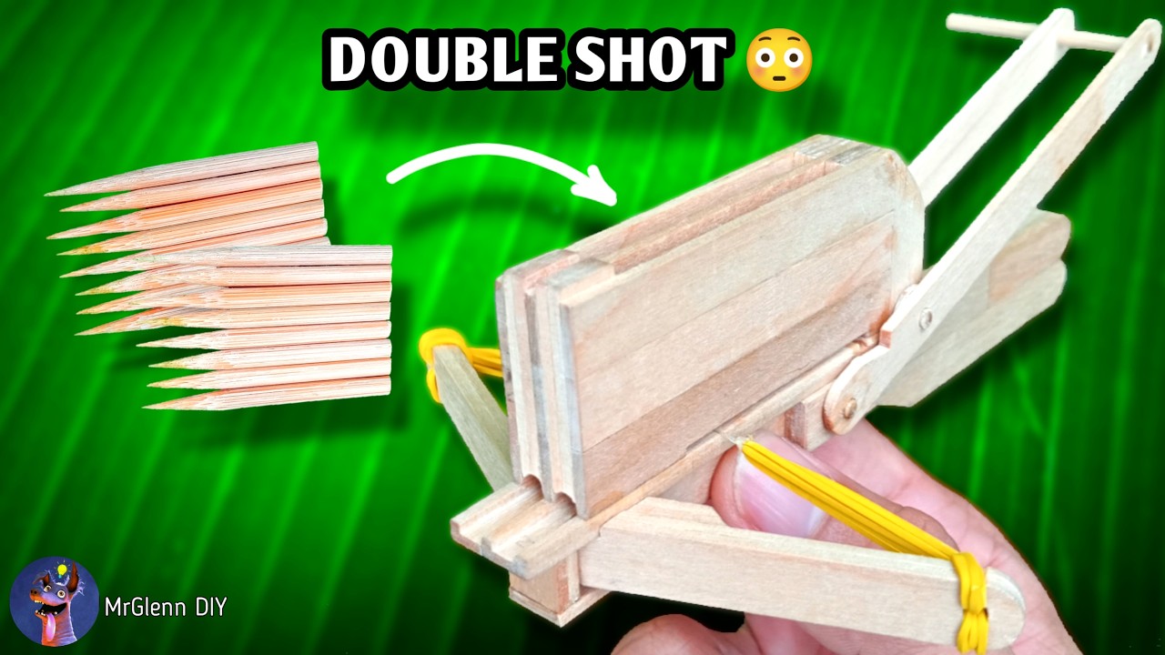 DIY Double Barrel Repeating Crossbow (Chu Ko Nu) with Popsicle Sticks - Step-by-Step Guide