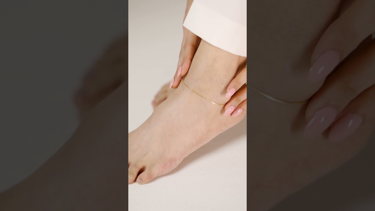 Sleek Shimmer Gold-Plated 925 Sterling Silver Snake Chain Anklet