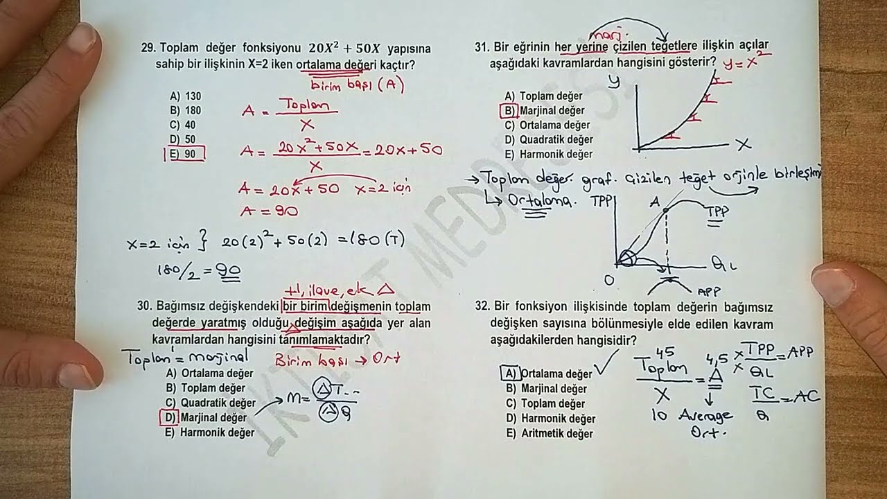 MİKRO İKTİSAT TEMEL KAVRAMLAR SORU ÇÖZÜMÜ - 8