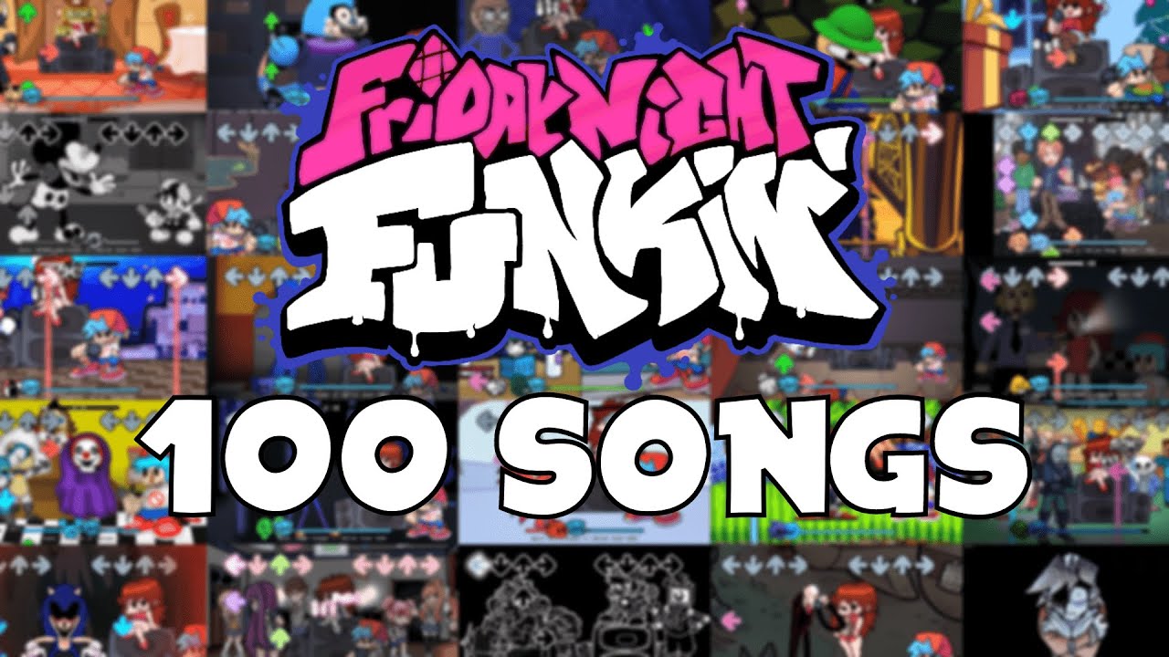 100 ПЕСЕН ИЗ FRIDAY NIGHT FUNKIN' В ОДНОМ ВИДЕО! (55 модов и 1 скин)