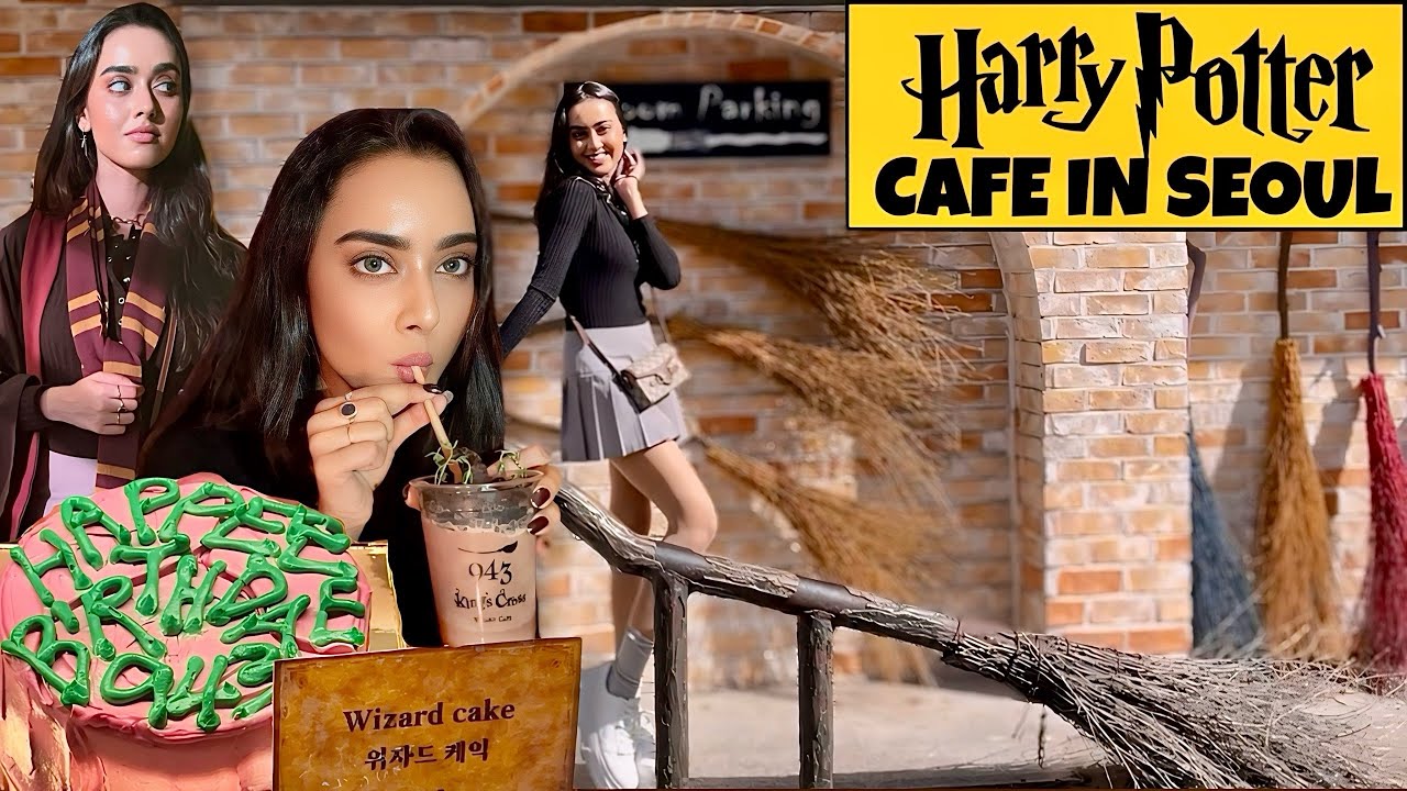 SEOUL VLOG: Delicious food & drinks at the Harry Potter Cafe in Korea | Sakshma Srivastav