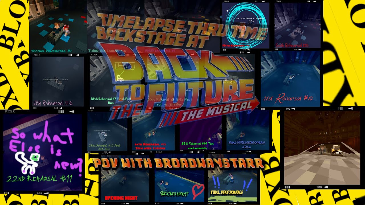 Timelapse Thru Time: Backstage at BACK TO THE FUTURE: THE MUSICAL IN MINECRAFT