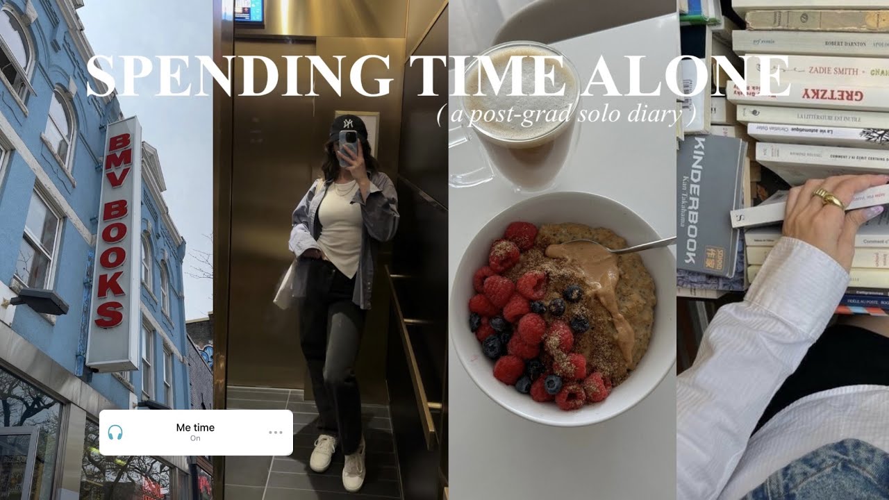 SOLO DIARIES | alone but not lonely, book shopping, solo date, working out & romanticizing life
