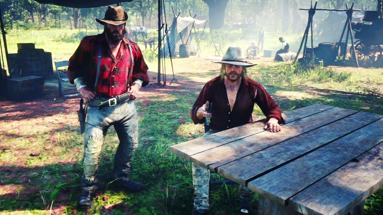 Micah Bell, Bill Williamson & Arthur Morgan Camp Event RDR2