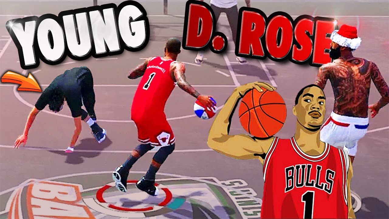 Young DERRICK ROSE Back SNAPPIN Ankles On The Playground - NBA 2K18