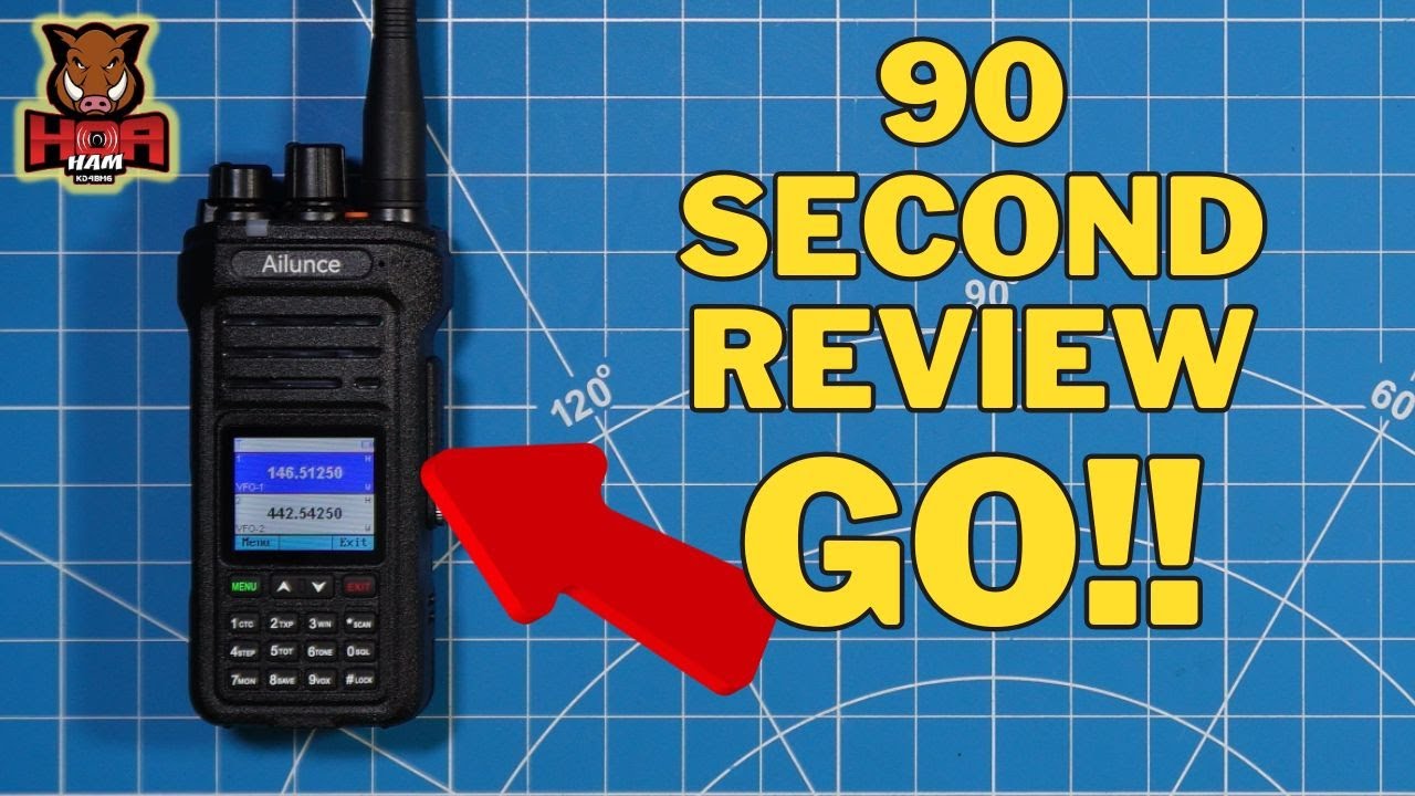 90 Second Review of the Retevis Ailunce UHF VHF Ham Radio Transceiver  HA1UV