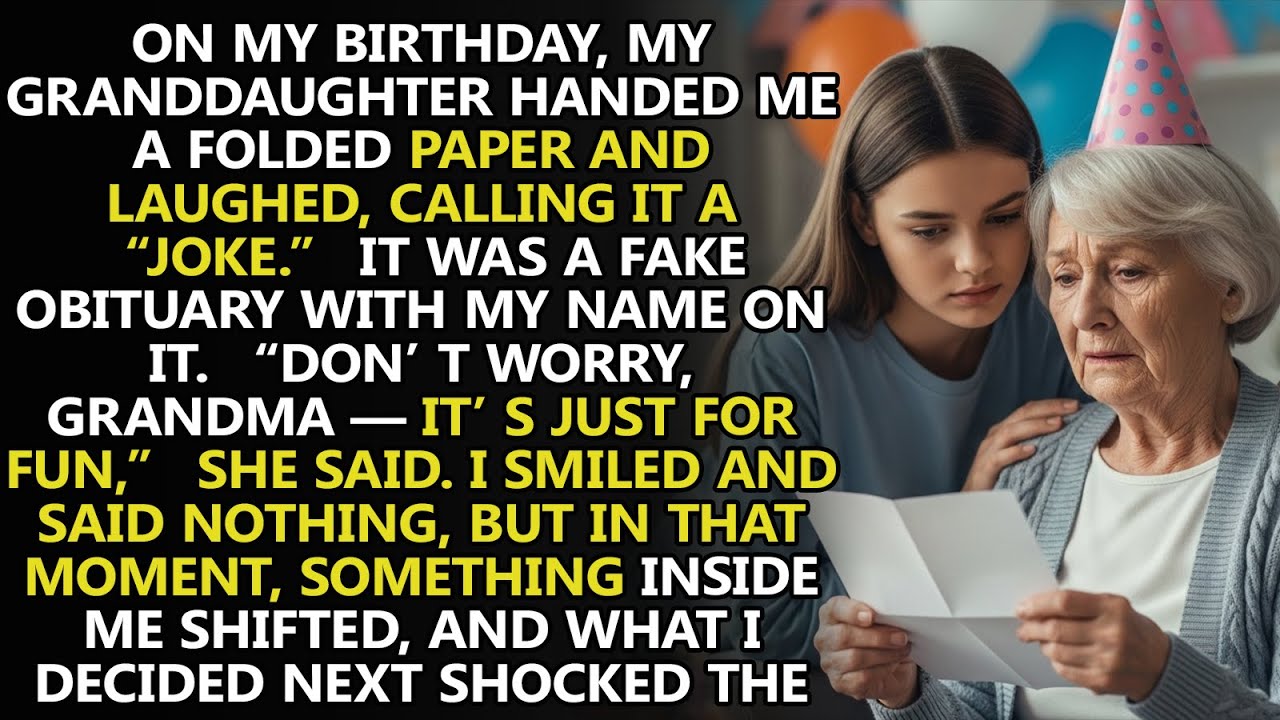 🎂 My Granddaughter Gave Me a Fake Obituary 📰 for My Birthday — Then Said “Relax, It’s Just a Joke”