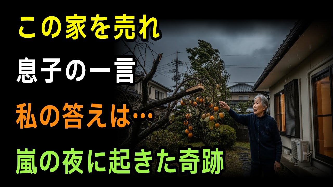 この家を手放せと言う息子…嵐の夜、私の人生が変わった。