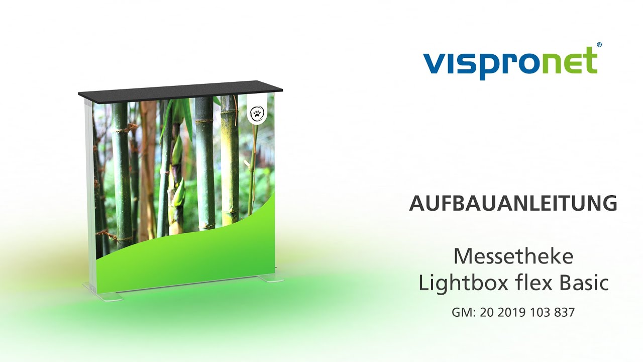 Messetheke Lightbox flex Basic - maximale Flexibilität von Vispronet®