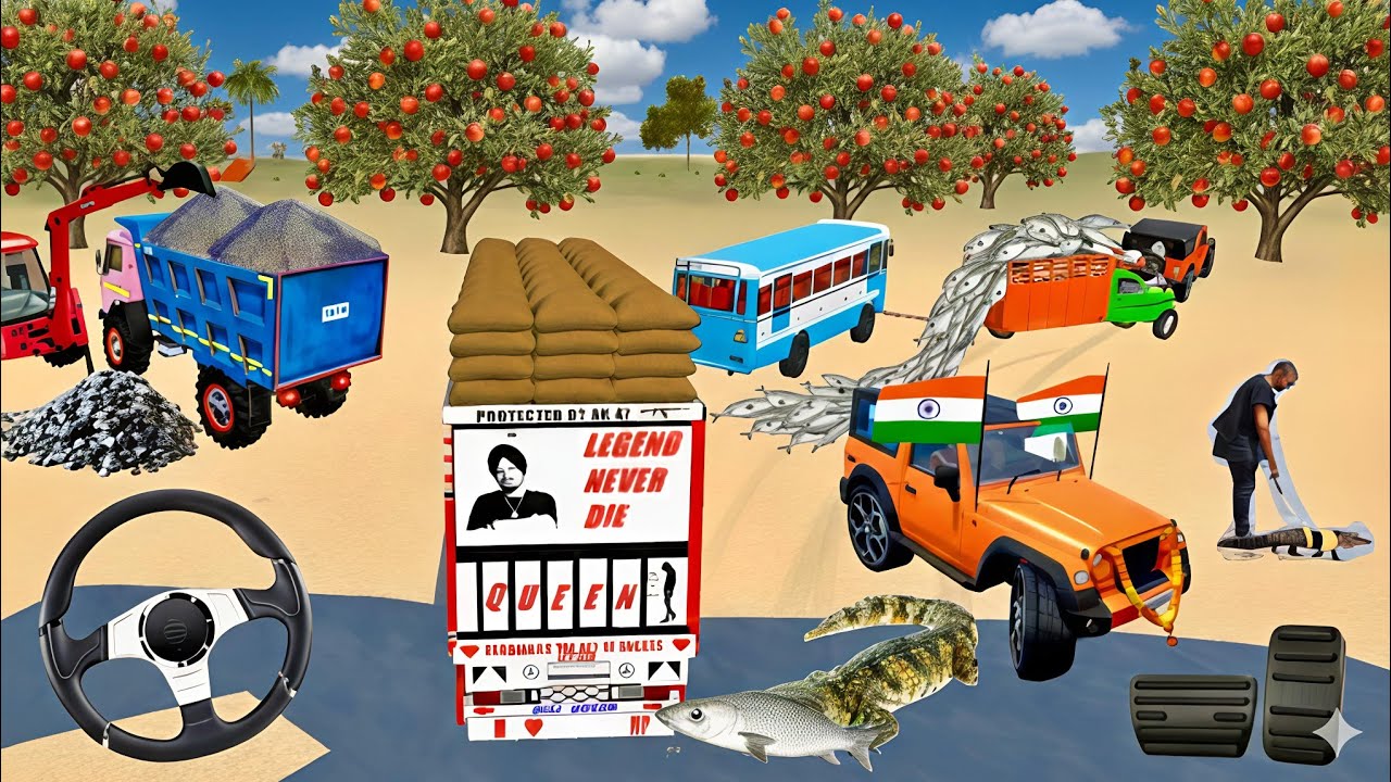 🔴Drive JCB and Uploading 🪨🏗Stone From Dumper🌋 Truck in Game #truck​ #jcb​ #tractor​ #dumper​ #games​