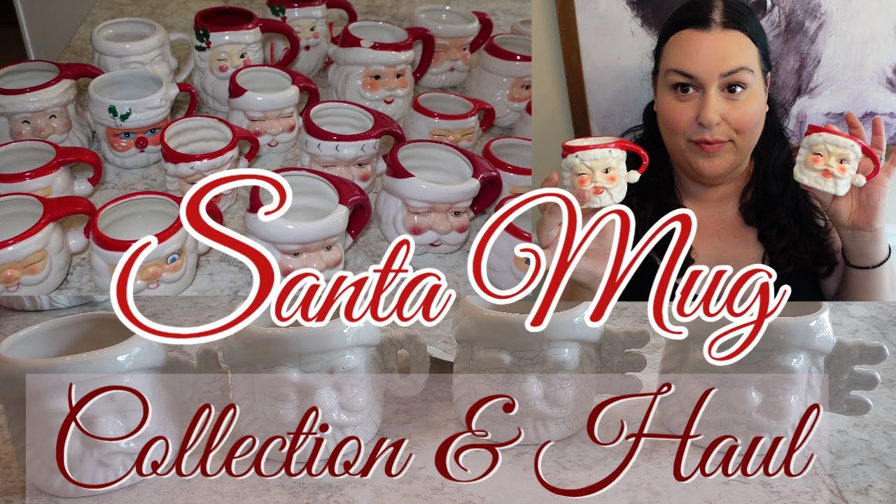 NEW * Santa Mug Collection | Christmas In July Haul | New Vintage Inspired Santa Mugs | Décor