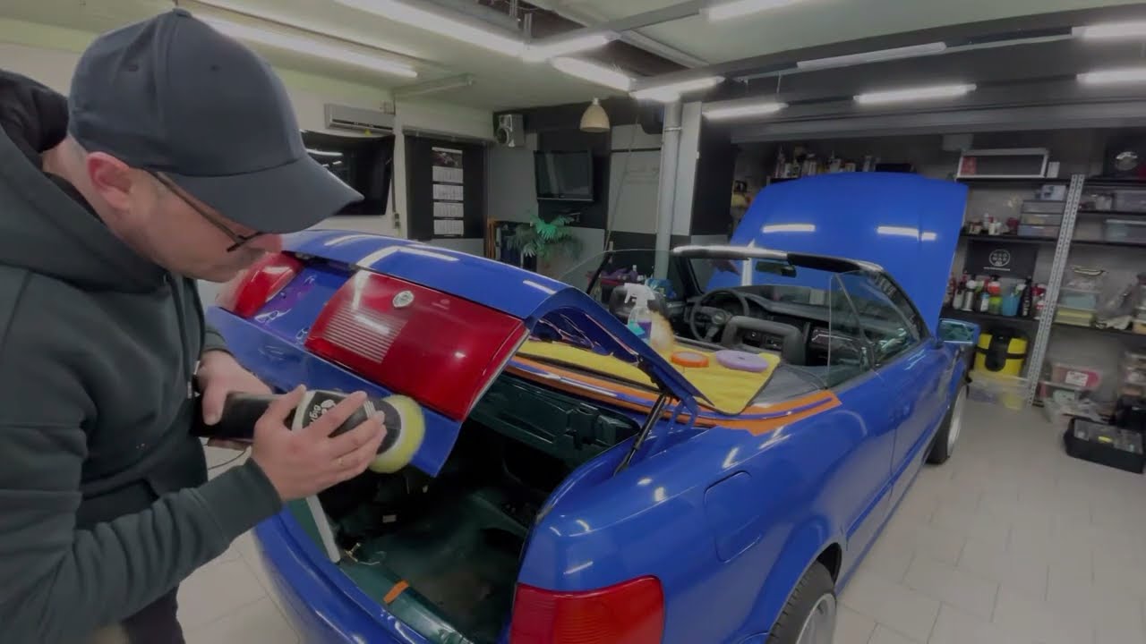 Full detailing Audi 80 Cabrio .Teil 1.Полная полировка Ауди 80 Кабриолет
