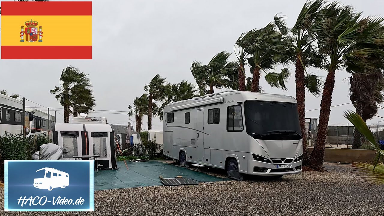 Spanien - Sturm & wechselhaftes Wetter lassen das Wohnmobil wackeln 🌧️🚐 brauchen wir Hubstützen?