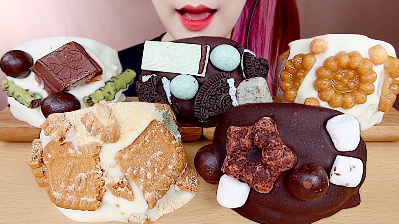 ASMR CREAM CHEESE SAND COOKIE🍪 DESSERTS MUKBANG 크림치즈 쿠키샌드 먹방 eating sounds