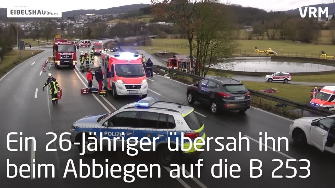 Unfall auf der B 253 bei Eibelshausen