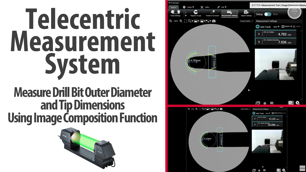Measure Drill Bit Outer Diameter and Tip Dimensions Using Image Composition Function | TM-X Series